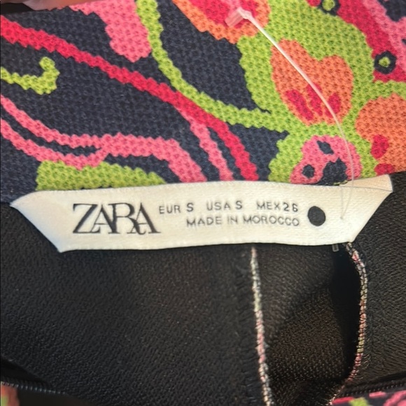 Zara Retro Print Vibrant Mini Dress Size S - Picture 4 of 16